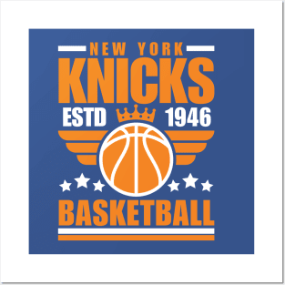 New York Knicks 1946 Basketball Retro Posters and Art